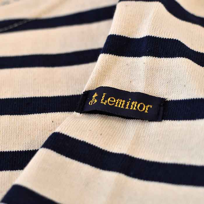 Le minor x heliopole マリンボーダーカットソー生成/ネイビー