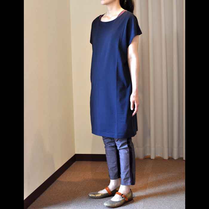 トラディショナルウェザーウェアフレンチスリーブチュニックNavy