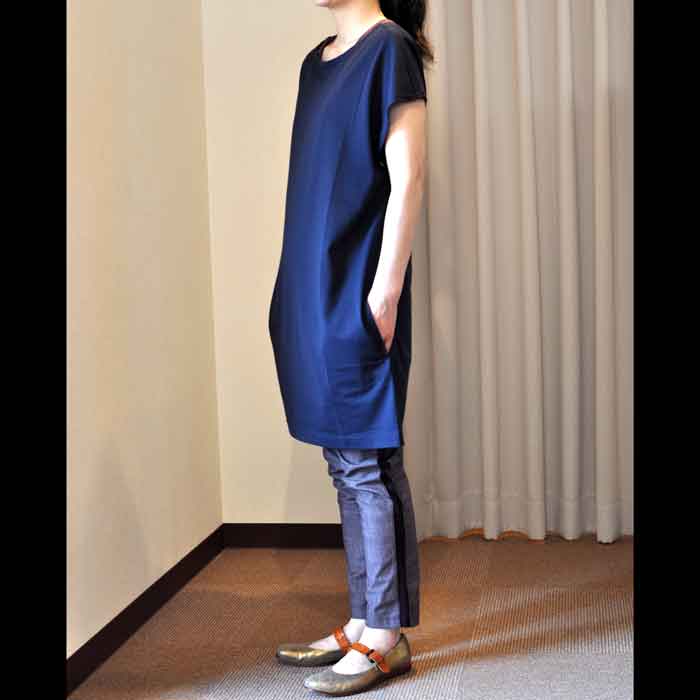 トラディショナルウェザーウェアフレンチスリーブチュニックNavy