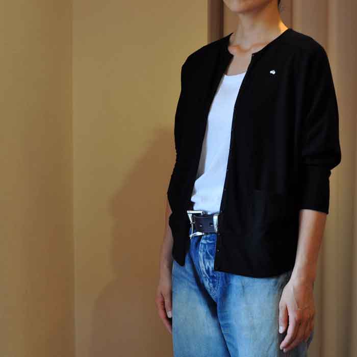 ミナペルホネン cozy アンゴラカーディガン 黒