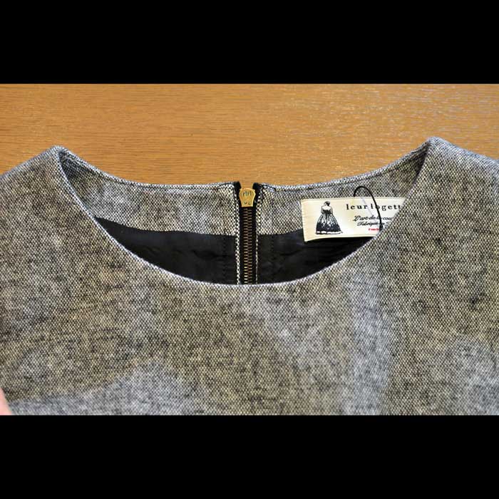leur logetteウールリネンオックスワンピースgray
