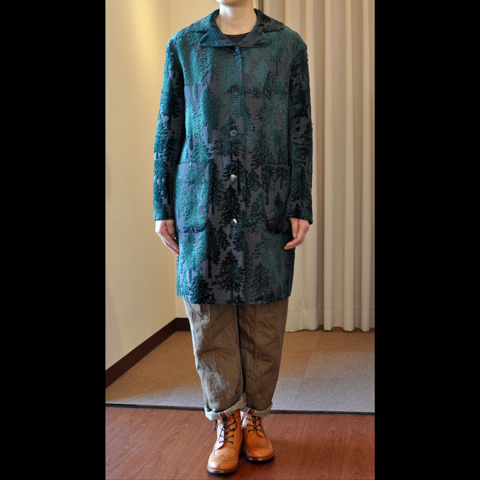 ミナペルホネンmetsaスプリングコートgreen | Lin total fashion place 