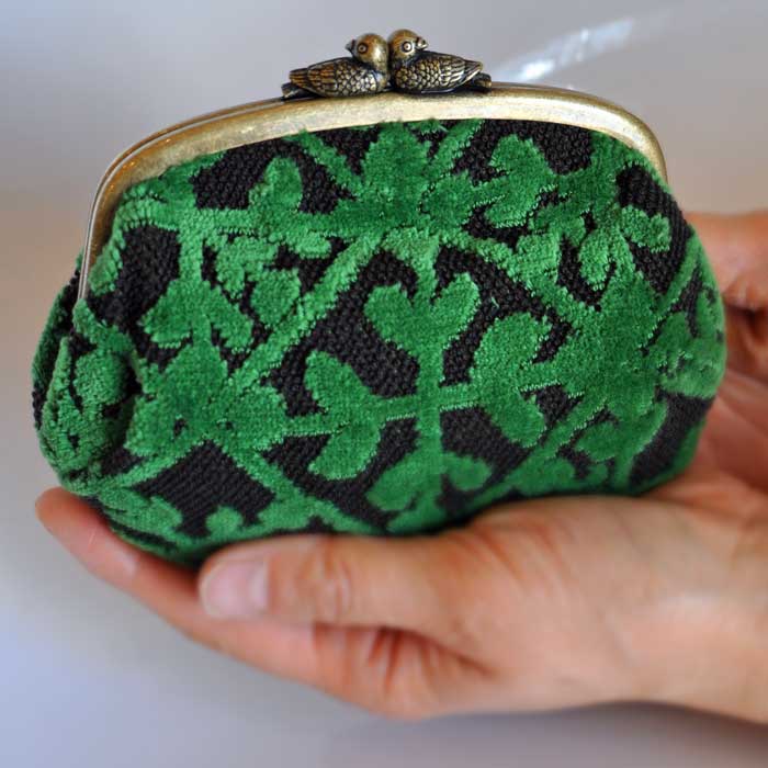 ミナペルホネンcuddle purse-kaleidoscope-がま口財布green | Lin