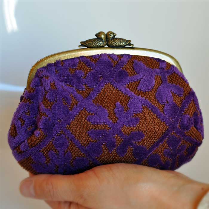 ミナペルホネンcuddle purse-kaleidoscope-がま口財布purple | Lin