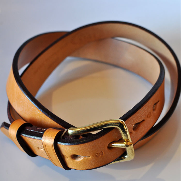 JABEZ CLIFFスティラップレザーベルト28mm TAN