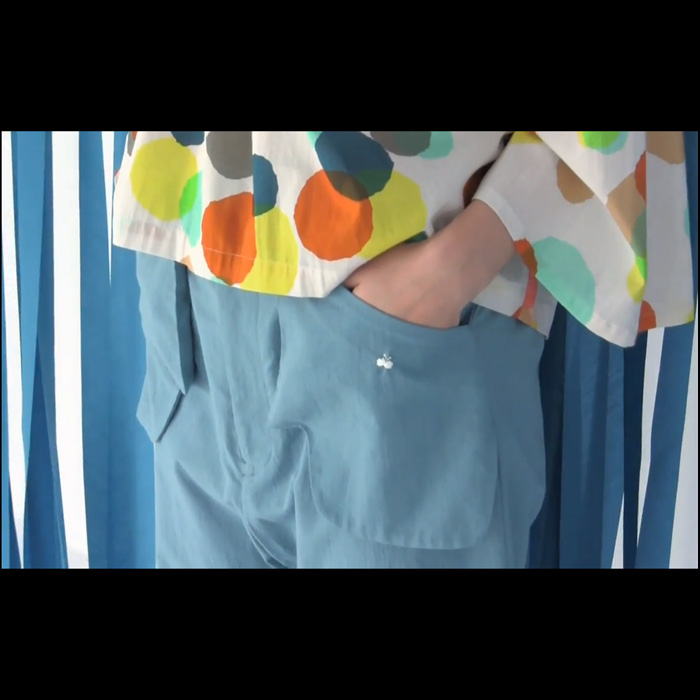 ミナペルホネン fountain ハーフパンツ blue | Lin total fashion 