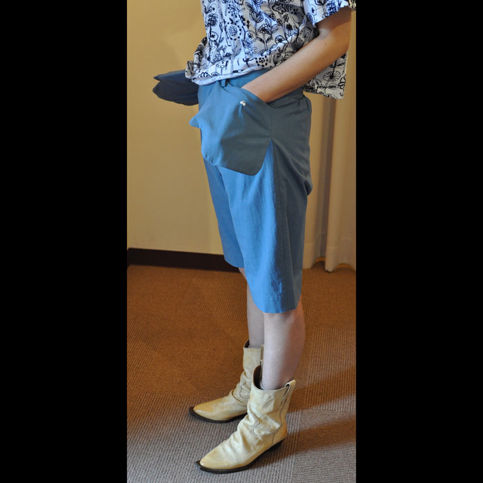 ミナペルホネン fountain ハーフパンツ blue | Lin total fashion
