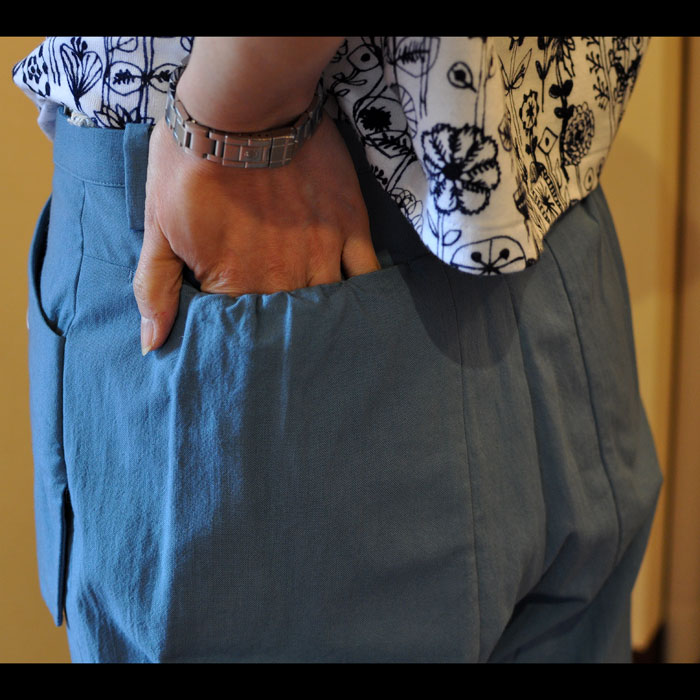 ミナペルホネン fountain ハーフパンツ blue | Lin total fashion