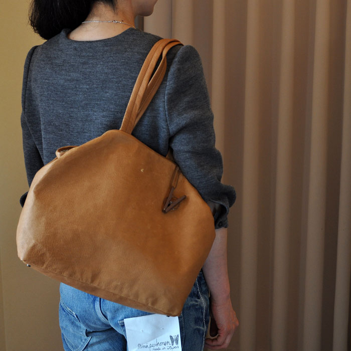 ミナペルホネン canele 鹿革バッグ brown | Lin total fashion place blog