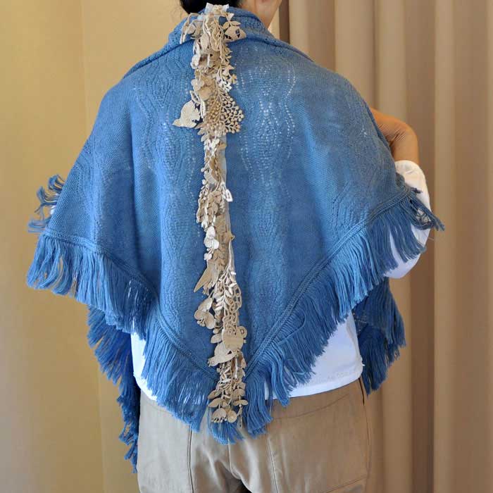 ミナペルホネン pastoral 三角ストール #blue | Lin total fashion