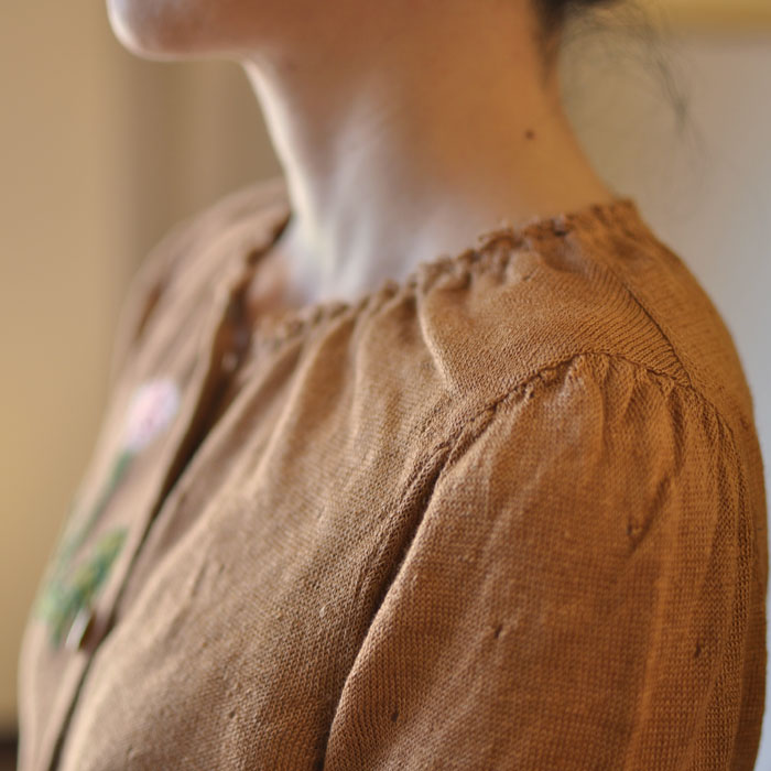 ミナペルホネン dandelion 刺繍カーディガン brown | Lin total
