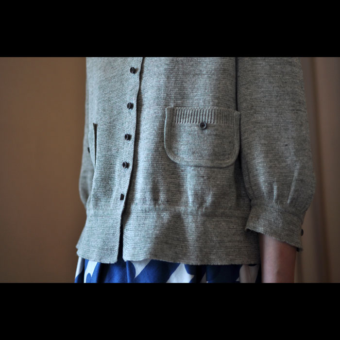 ミナペルホネン nostalgia ニットジャケット l.green | Lin