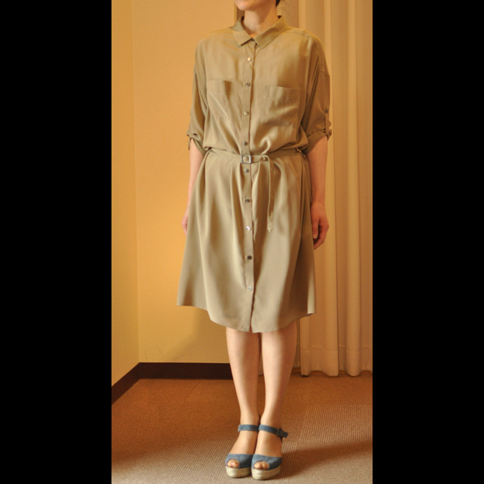 Heliopole製品染めゆるシャツワンピース Beige Lin Total Fashion Place Blog
