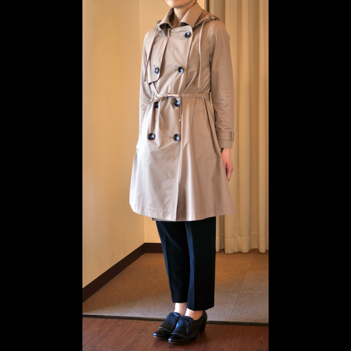 ara・ara フードトレンチコート pink beige | Lin total fashion place