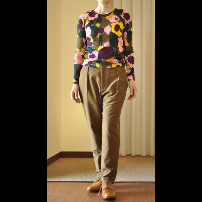 ミナペルホネンpowderパンツ#brown | Lin total fashion place blog