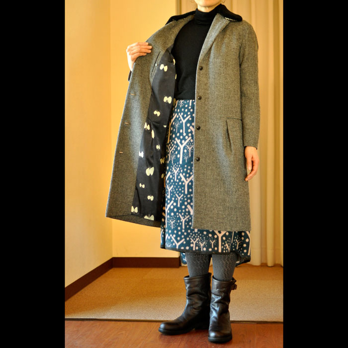 ミナペルホネン lewis コート #gray | Lin total fashion place blog