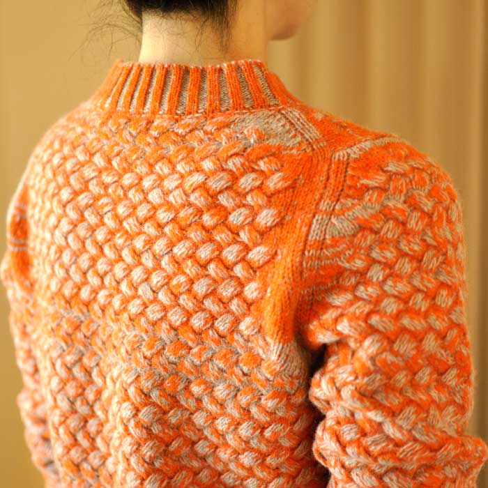 ミナペルホネンislandニットプルオーバーorange | Lin total fashion