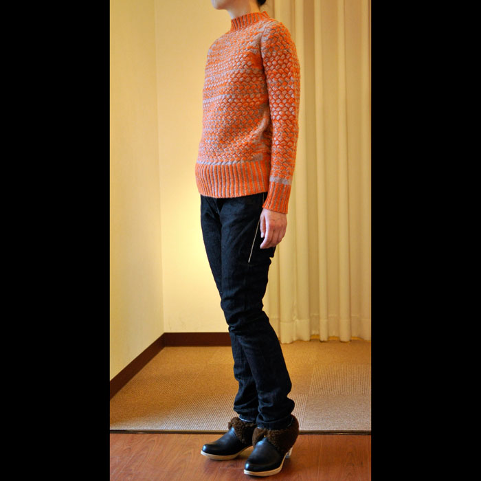 ミナペルホネンislandニットプルオーバーorange | Lin total fashion