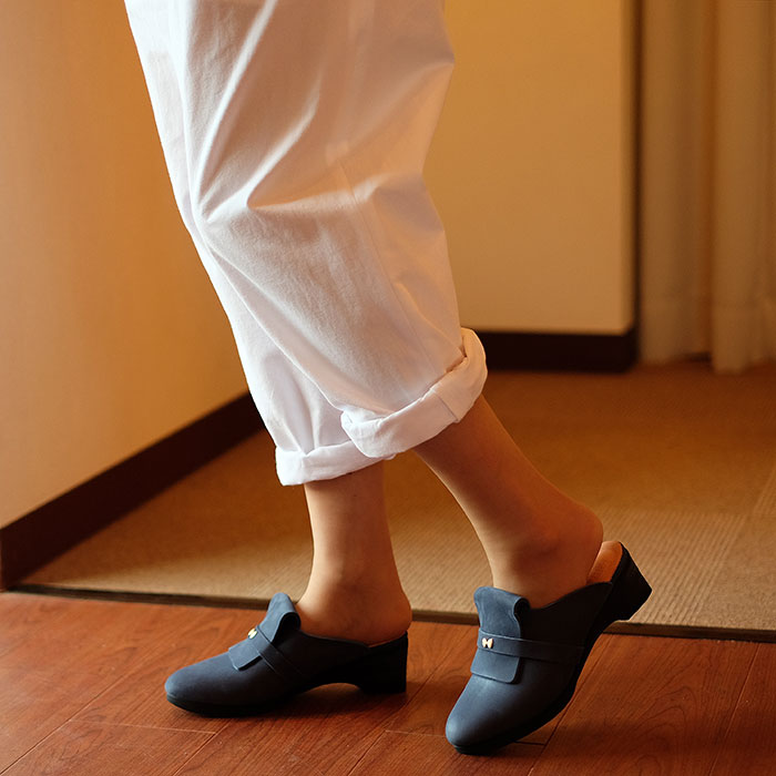 ミナペルホネン pied des bois サボ blue | Lin total fashion place blog