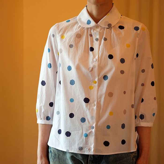 ミナペルホネン candy ブラウス blue mix | Lin total fashion place blog
