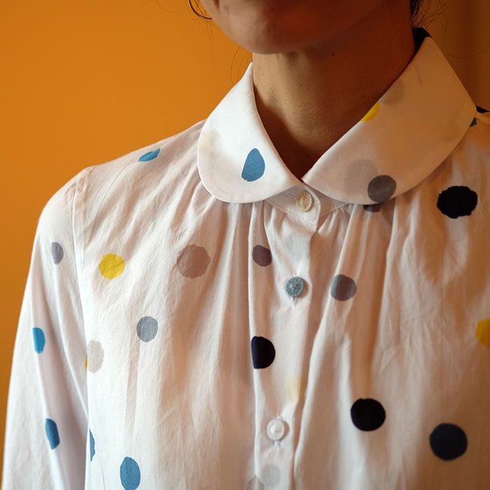 ミナペルホネン candy ブラウス blue mix | Lin total fashion place blog