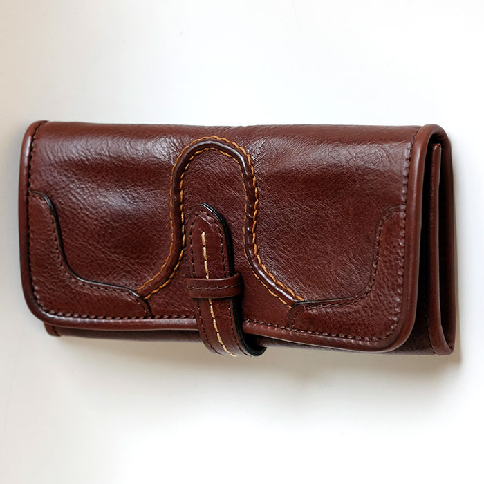 Chausser (ショセ) バケッタレザー長財布 D.Brown