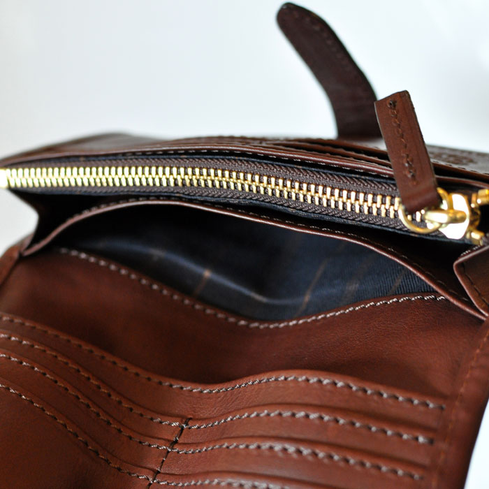 Chausser (ショセ) バケッタレザー長財布 D.Brown