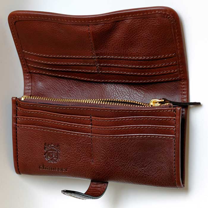 Chausser (ショセ) バケッタレザー長財布 D.Brown