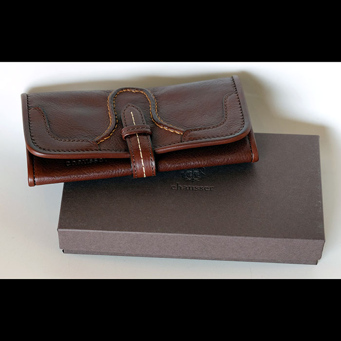 Chausser (ショセ) バケッタレザー長財布 D.Brown