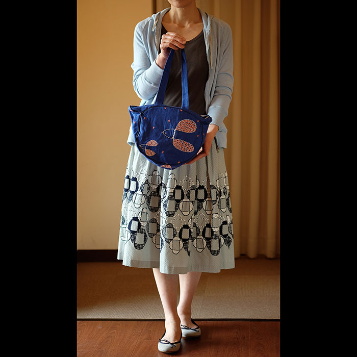 ミナペルホネンmeowバッグ（小）-plover- blue | Lin total fashion
