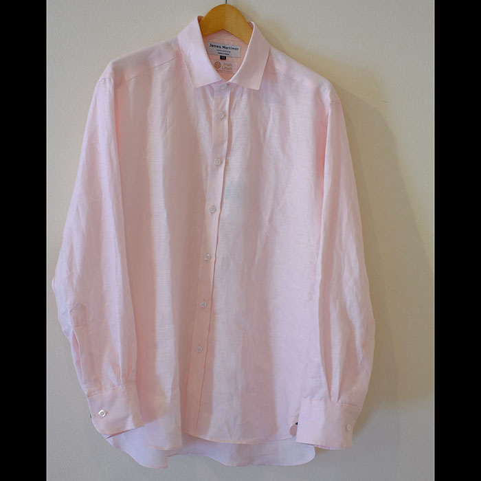 James Mortimer [ॹƥޡ] Irish Linen L/S硼ȥ顼# baby pink