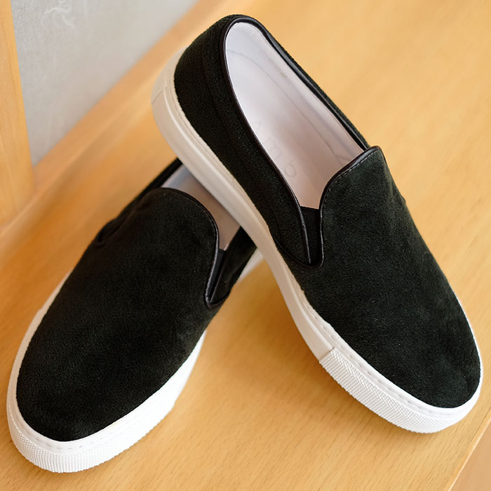 AmbレディーススリッポンD.GREENベルベット