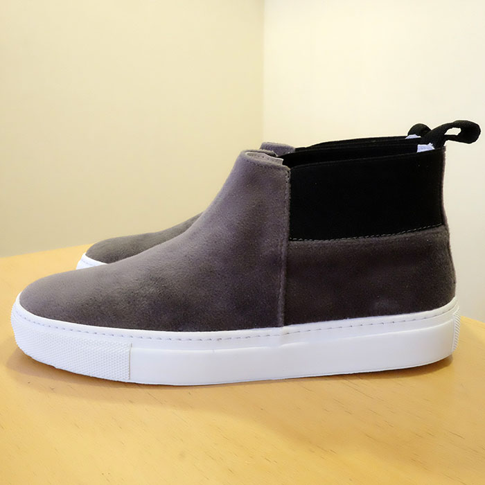Amb(エーエムビー)レディースサイドゴアミッドカットブーツGRAYベルベット(VELVET MARENGO)