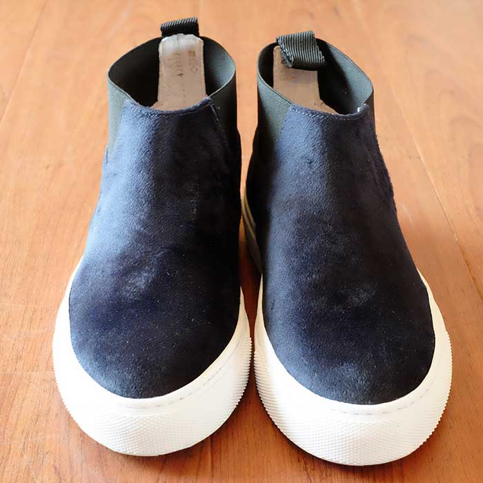 Amb(エーエムビー)レディースサイドゴアブーツミッドカットnavyベルベット(VELVET marino)