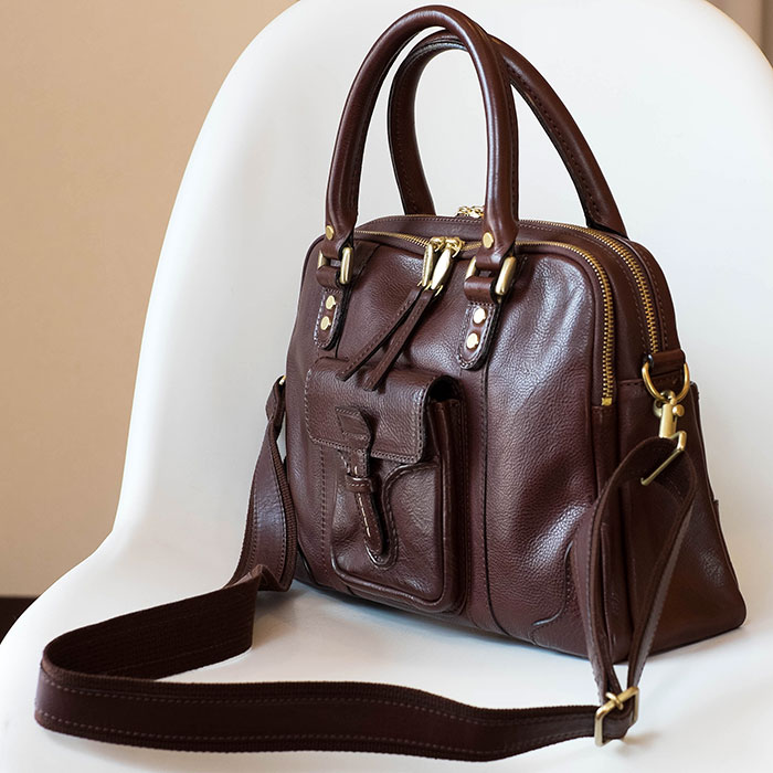 Chausser(ショセ)C645/ミニボストンD.BROWN | Lin total fashion place 