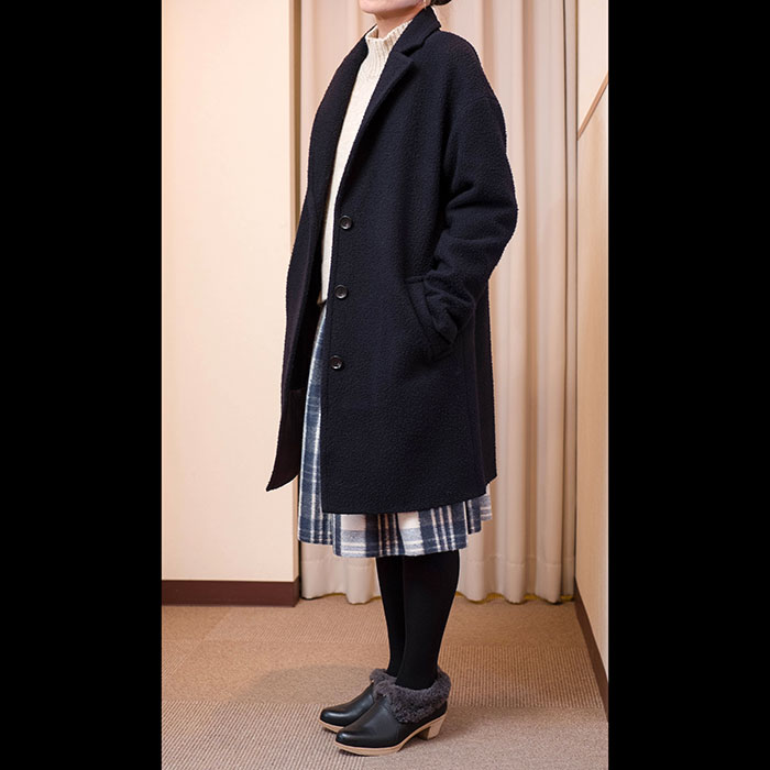 Nico.(ニコルソンアンドニコルソン)ナッピングウールチェスターコートnavy