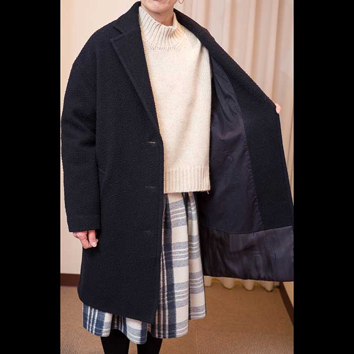 Nico.(ニコルソンアンドニコルソン)ナッピングウールチェスターコートnavy