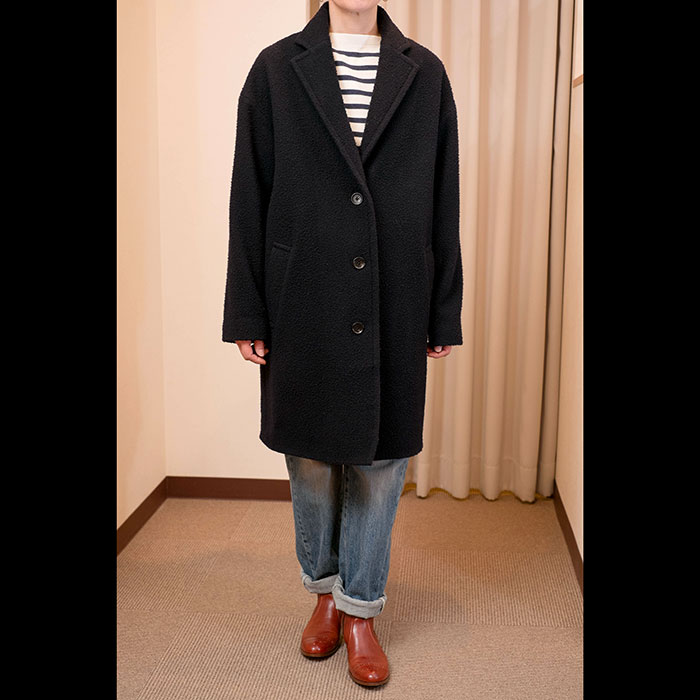 Nico.(ニコルソンアンドニコルソン)ナッピングウールチェスターコートnavy