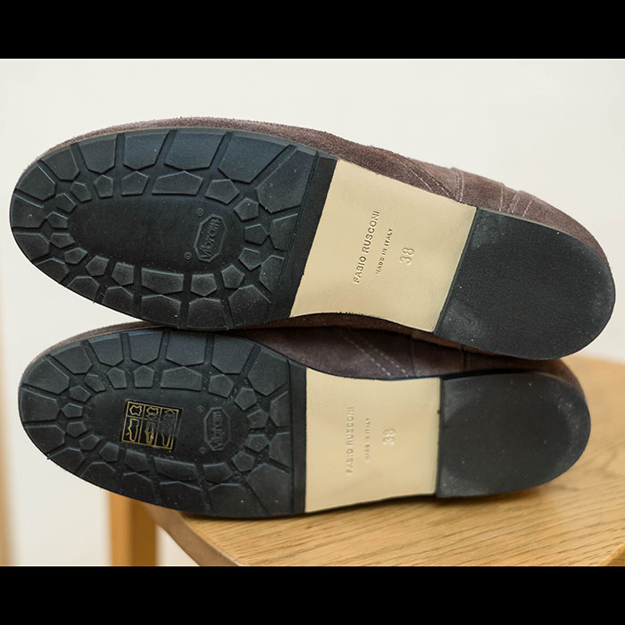 FABIO RUSCONIスエードロングブーツ#Anthracite