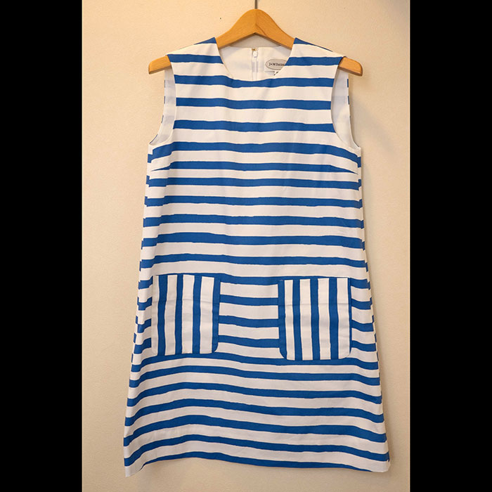 JM DAVIDSON (ジェイアンドエムデヴィッドソン)'CHASE DRESS'手描き風ボーダーノースリーブワンピース #BONNIE BLUE | Lin total fashion place blog