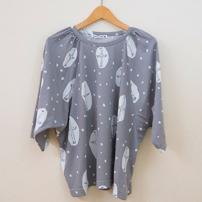 ミナペルホネン cross bird カットソーTシャツ gray | Lin total 