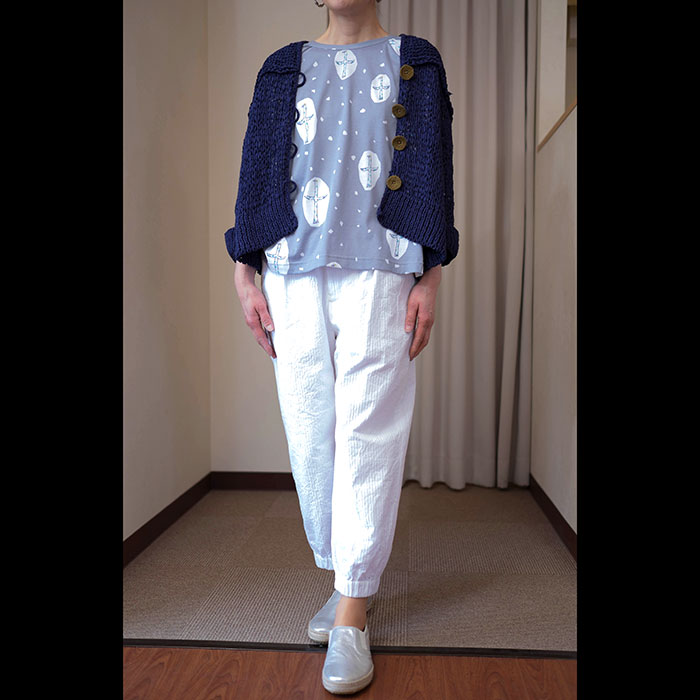 ミナペルホネン cross bird カットソーTシャツ gray | Lin total