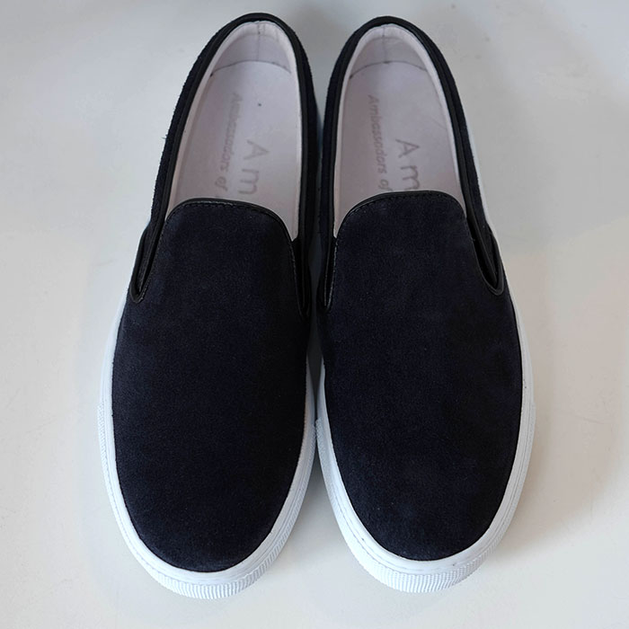 Amb（アンバサダーズ）レディーススリッポンD.NAVYスエード 2000 L 