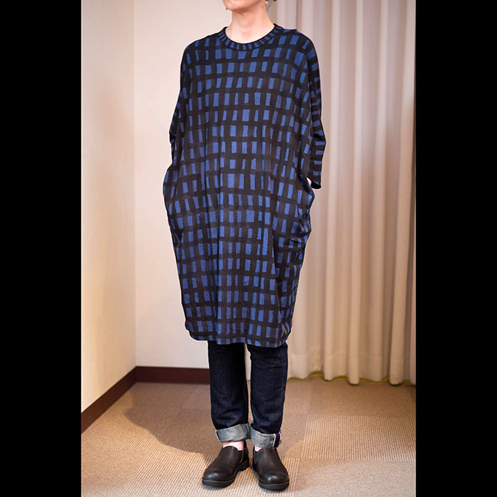 mina perhonen ミナペルホネン sora check カットソーワンピース mina perhonen ミナペルホネン sora check カットソーワンピース