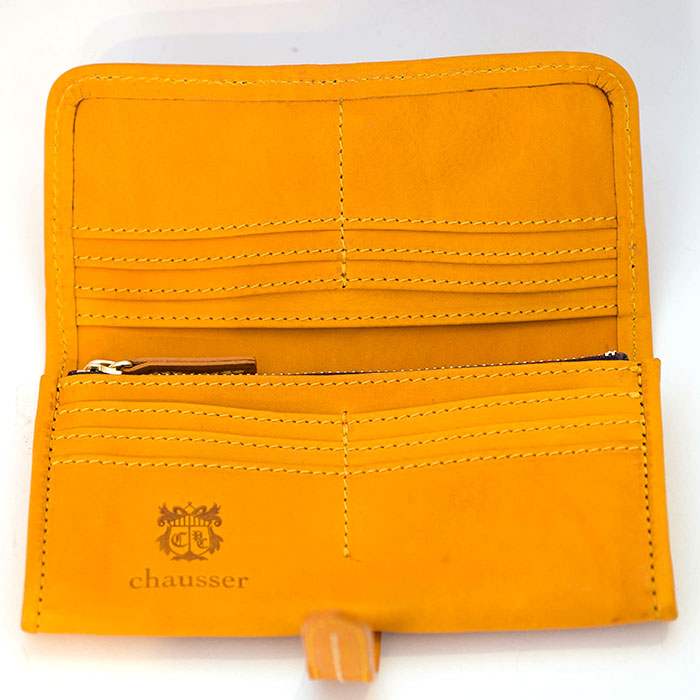 chausser / ショセバケッタレザー長財布 mustard