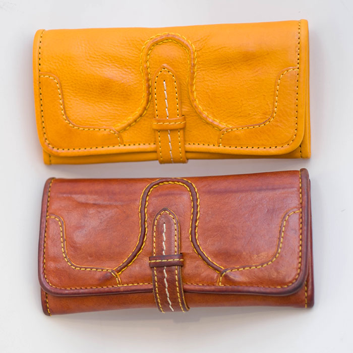 chausser / ショセバケッタレザー長財布 mustard