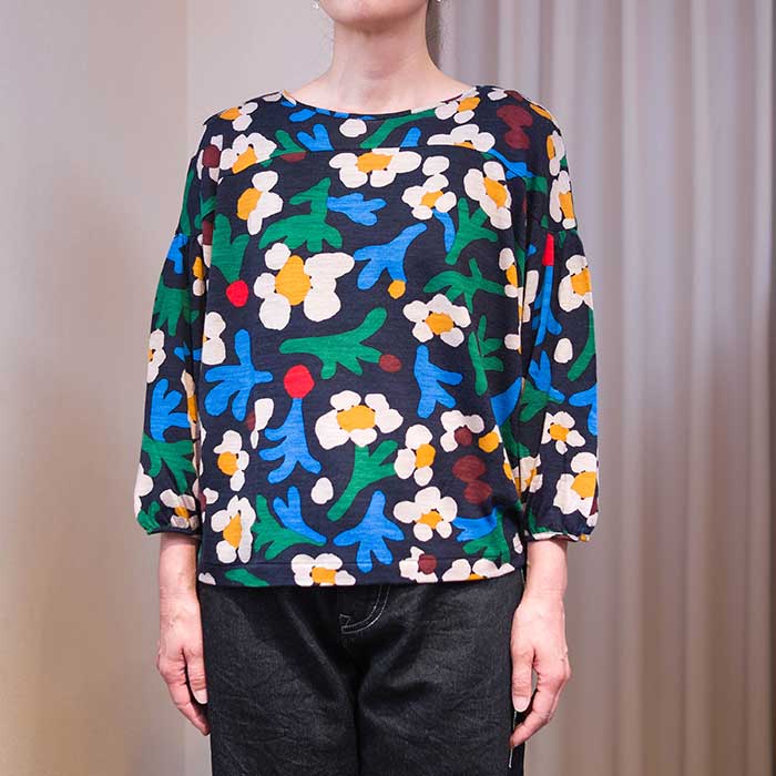ミナペルホネン marguerite カットソー navy | Lin total fashion