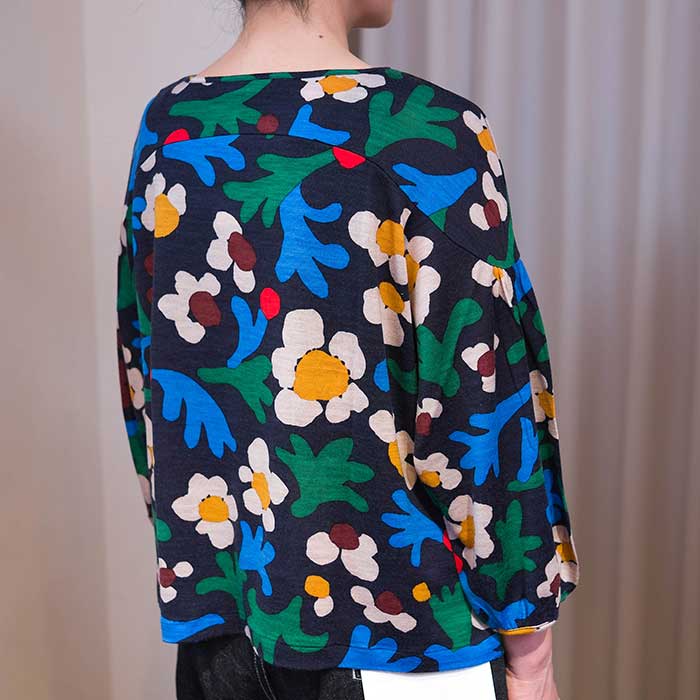 ミナペルホネン marguerite カットソー navy | Lin total fashion