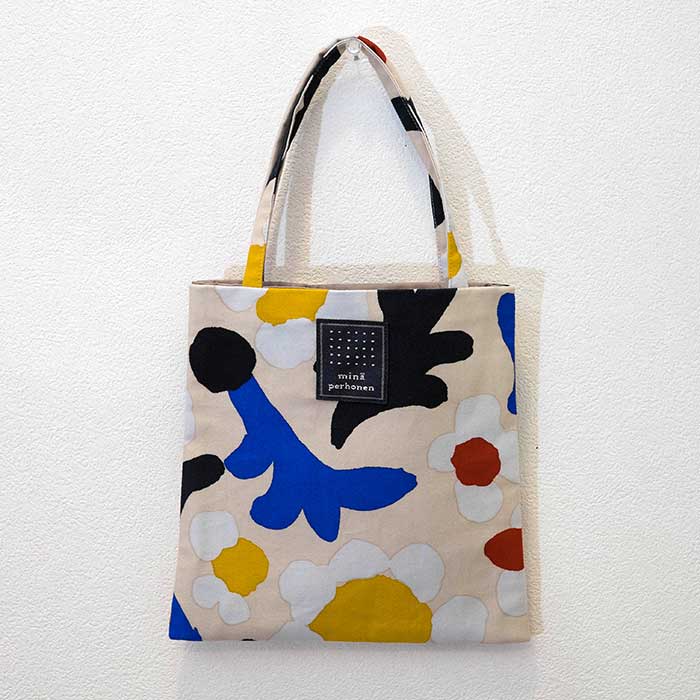 new◯marguerite ハンドメイドレッスンバック ミナ生地使用 mina perhonenミナペルホネンmarguerite（マーガレット）mini bag