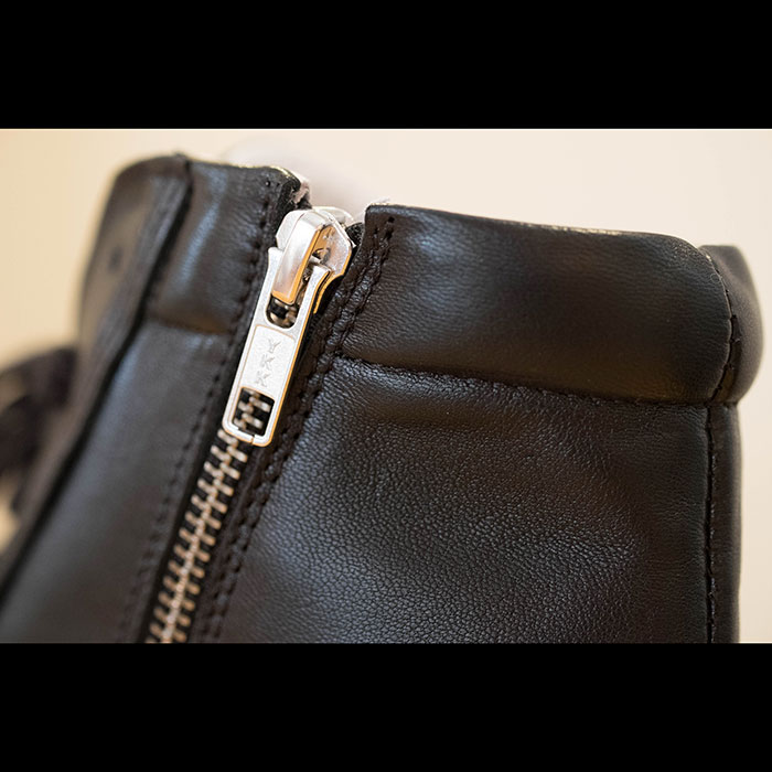 AmbメンズハイカットレザースニーカーBLACK / Amb(Ambassadors)1000 ZIP(KIPS NERO)